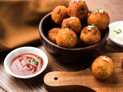 Stuffed Cheese Plantain Ball